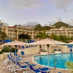 Overview pool, Oceans at Divi Little Bay Resort, St Maarten, St Martin,