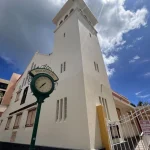 A high church next to the Phillpsburg clock