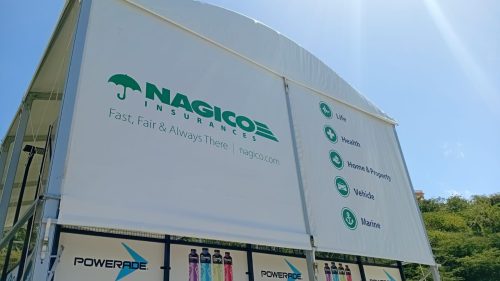 Nagico sponsored SXM padel court cover