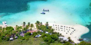 view from above Pinel island sxm 