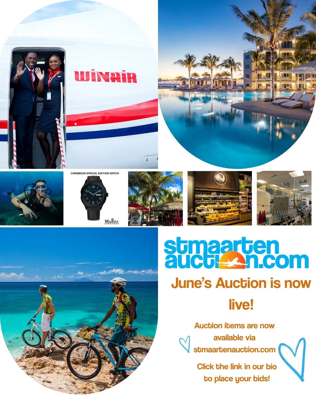 Auction items June collage