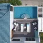 Blue Doves Pool view from above with swimmingpool