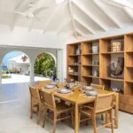 Libellue Dining in the villa on the french side 