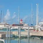 Lighthouse at Bobby's Marina in Philipsburg