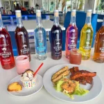 Toppers Rhum Distillery collection of rum and food