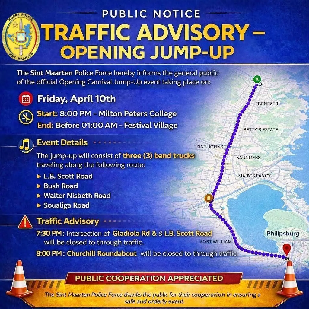 Traffic Advisory Opening Jump-Up Carnival 2026