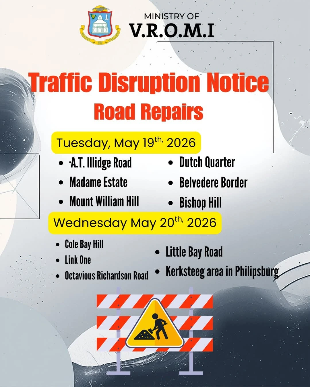 Traffic Disruption Notice