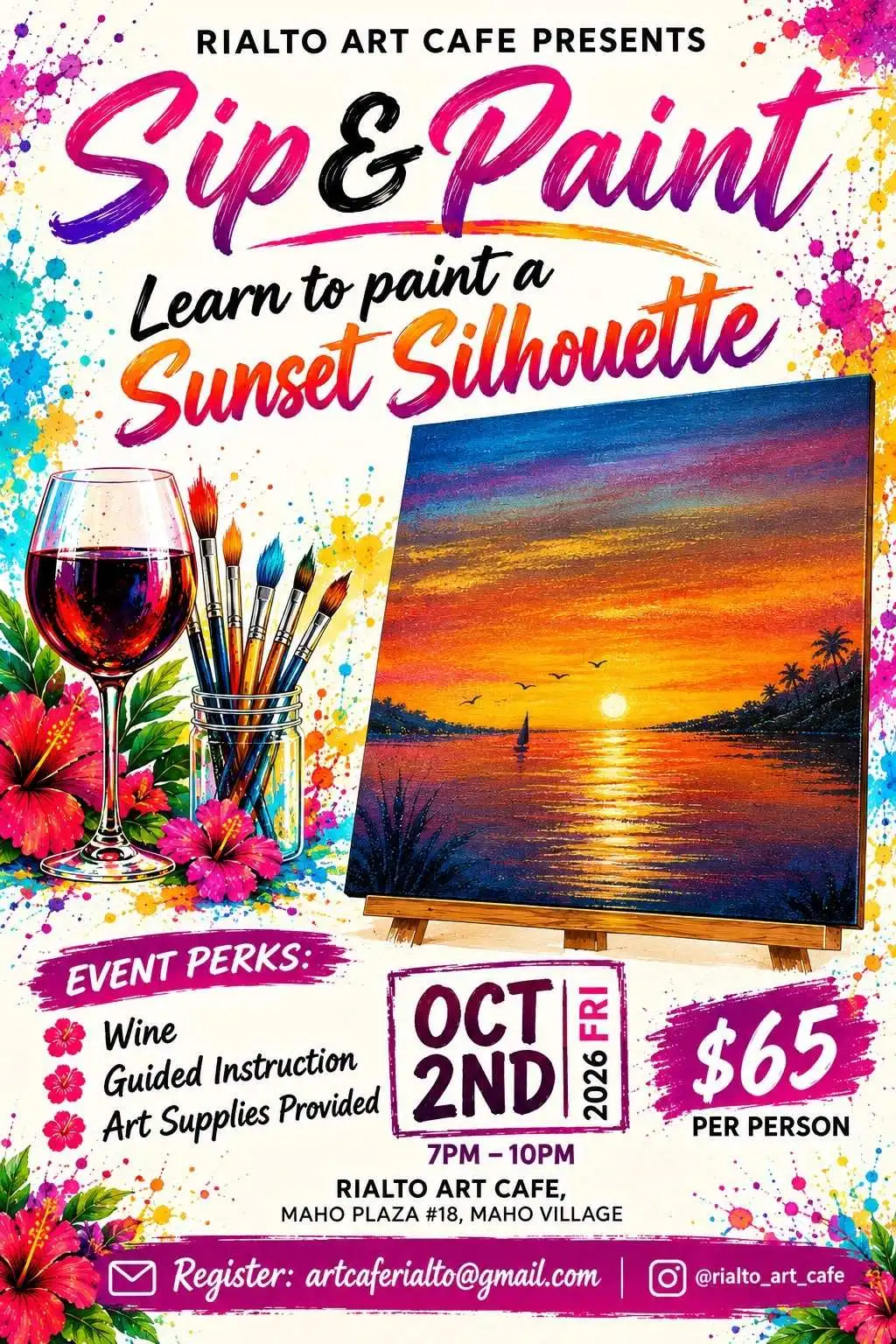 Sip and Paint at Rialto information