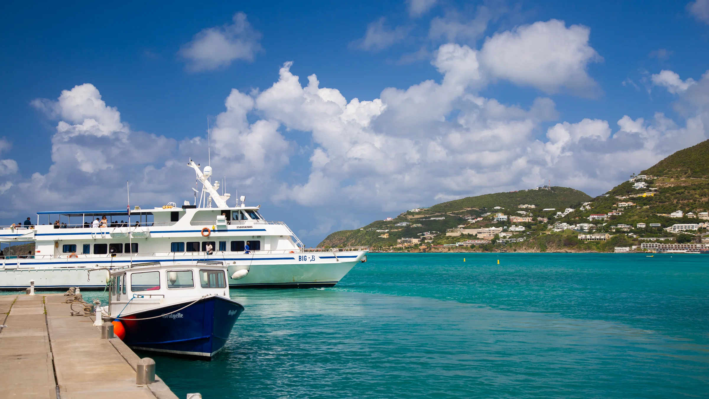 Inter-island ferry docked at Bobby's Marina in St. Maarten.